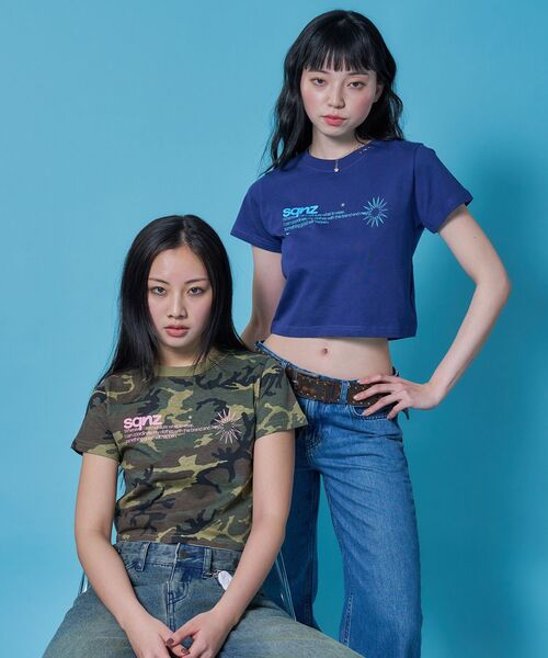 SEQUENZ(シークエンズ)の「※WEB限定 / 定番 / レディースシンプルロゴピチT / sqnz logo babetee(Tシャツ/カットソー・レディース・ダークネイビー/ホワイト/ブラック/その他1・SMALL/MEDIUM)」の6枚目の写真