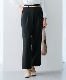7days Life Styling | 【色褪せしない黒】タックワイドストレートパンツ＜大きいサイズ有＞(その他パンツ)