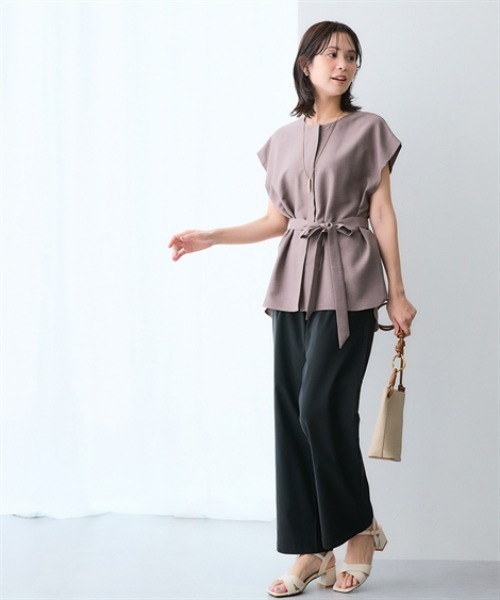 7days Life Styling（セブンデイズライフスタイリング）の「【色褪せしない黒】タックワイドストレートパンツ＜大きいサイズ有＞（その他パンツ・レディース・ブラック・3L/LL/L/M/S）」の5枚目の写真