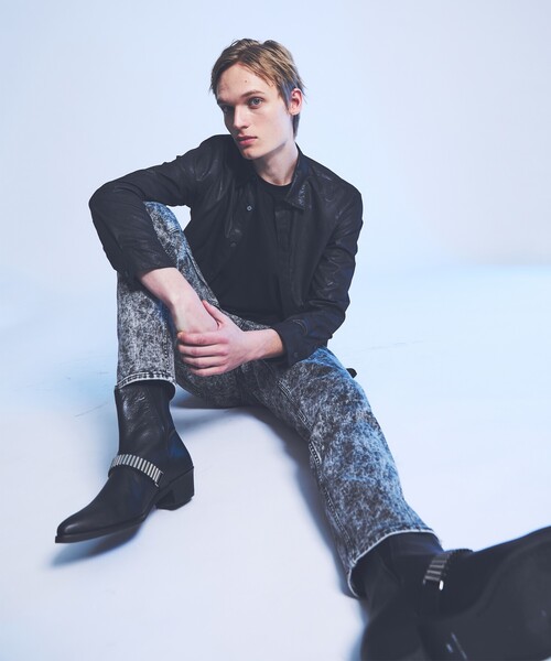 5351 POUR LES HOMMES（ゴーサンゴーイチプールオム）の「【ケミカルウォッシュ】Zip テーパード スキニー デニム（デニムパンツ・メンズ・インディゴブルー/ブラック・44/46/48/50）」の20枚目の写真