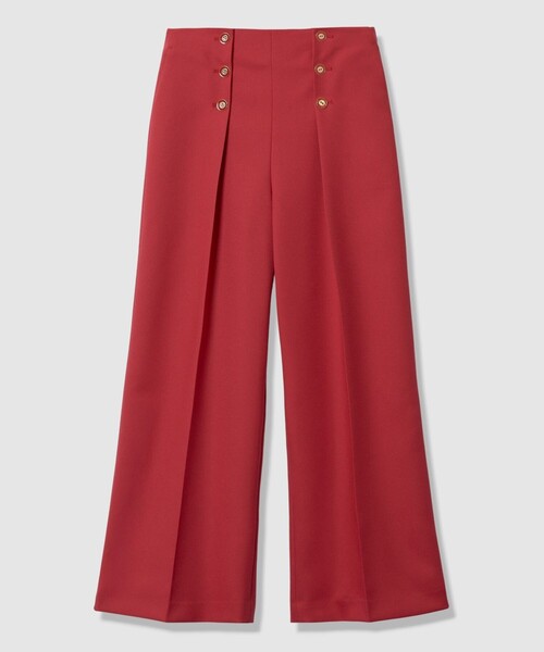 ANAYI（アナイ）の「ブライトツイルタックセーラーパンツ（その他パンツ・レディース・オフホワイト/レッド/ネイビー/ベージュ・38/36/34）」の4枚目の写真