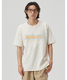 [BORDER LOGO] CREW NECK TEE_CREAM