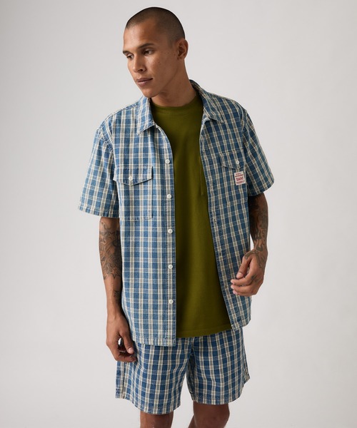 Levi's（リーバイス）の「Levi's/リーバイス WORKWEAR ショートスリーブワーカーシャツ（シャツ/ブラウス・メンズ・ブルー・XL/L/M/S）」の10枚目の写真