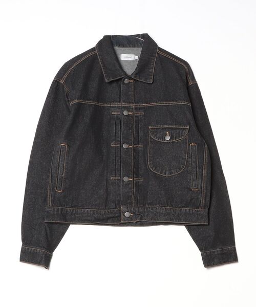 ATELANE(アテレーン)の「ATELANE / 11.5oz デニム トラッカージャケット(デニムジャケット・メンズ・アイボリー/ブラック/ネイビー・MEDIUM/X-LARGE/LARGE)」の7枚目の写真