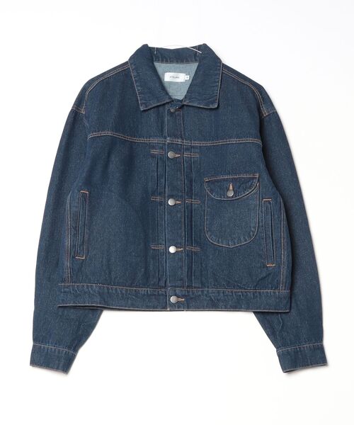 ATELANE(アテレーン)の「ATELANE / 11.5oz デニム トラッカージャケット(デニムジャケット・メンズ・アイボリー/ブラック/ネイビー・MEDIUM/X-LARGE/LARGE)」の9枚目の写真