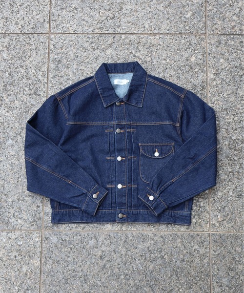 ATELANE(アテレーン)の「ATELANE / 11.5oz デニム トラッカージャケット(デニムジャケット・メンズ・アイボリー/ブラック/ネイビー・MEDIUM/X-LARGE/LARGE)」の20枚目の写真