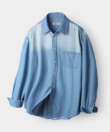 INDUST（インダスト）の「バイオウォッシングスナップデニムシャツ_中青（シャツ/ブラウス）」