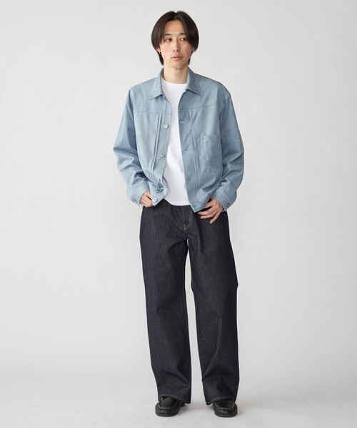 City Ambient Products（シティアンビエントプロダクツ）の「City Ambient Products: テック フェイクスエード(ポリエステル) G-JACKET（ブルゾン・メンズ・チャコールグレー/ライトブルー/ベージュ・LARGE/MEDIUM/SMALL）」の7枚目の写真