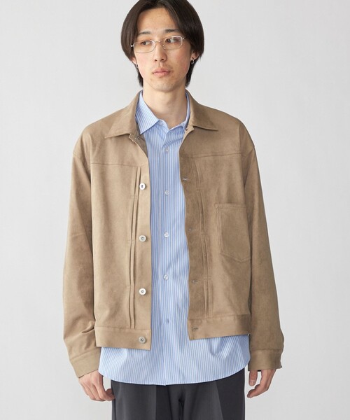 City Ambient Products（シティアンビエントプロダクツ）の「City Ambient Products: テック フェイクスエード(ポリエステル) G-JACKET（ブルゾン・メンズ・チャコールグレー/ライトブルー/ベージュ・LARGE/MEDIUM/SMALL）」の14枚目の写真