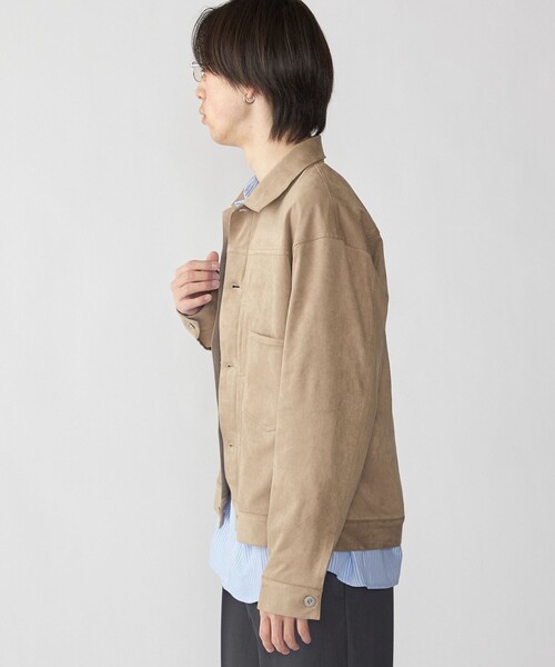 City Ambient Products（シティアンビエントプロダクツ）の「City Ambient Products: テック フェイクスエード(ポリエステル) G-JACKET（ブルゾン・メンズ・チャコールグレー/ライトブルー/ベージュ・LARGE/MEDIUM/SMALL）」の15枚目の写真