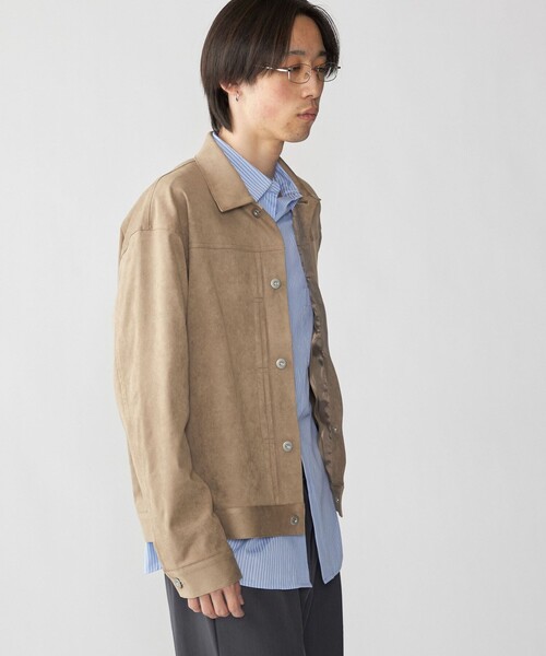 City Ambient Products（シティアンビエントプロダクツ）の「City Ambient Products: テック フェイクスエード(ポリエステル) G-JACKET（ブルゾン・メンズ・チャコールグレー/ライトブルー/ベージュ・LARGE/MEDIUM/SMALL）」の17枚目の写真