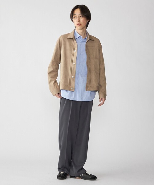 City Ambient Products（シティアンビエントプロダクツ）の「City Ambient Products: テック フェイクスエード(ポリエステル) G-JACKET（ブルゾン・メンズ・チャコールグレー/ライトブルー/ベージュ・LARGE/MEDIUM/SMALL）」の18枚目の写真