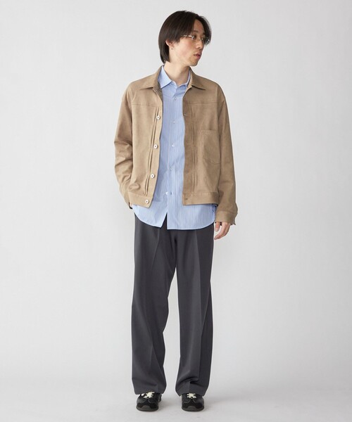 City Ambient Products（シティアンビエントプロダクツ）の「City Ambient Products: テック フェイクスエード(ポリエステル) G-JACKET（ブルゾン・メンズ・チャコールグレー/ライトブルー/ベージュ・LARGE/MEDIUM/SMALL）」の19枚目の写真