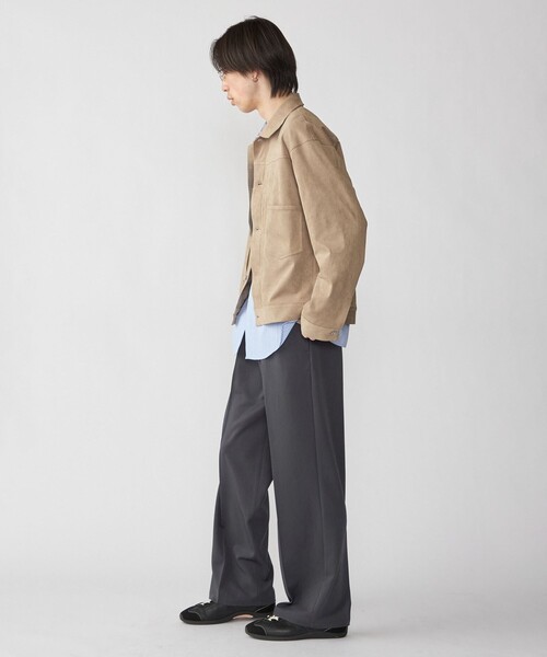 City Ambient Products（シティアンビエントプロダクツ）の「City Ambient Products: テック フェイクスエード(ポリエステル) G-JACKET（ブルゾン・メンズ・チャコールグレー/ライトブルー/ベージュ・LARGE/MEDIUM/SMALL）」の20枚目の写真