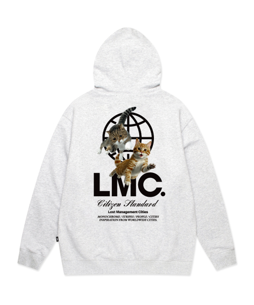 FLYING CATS HOODIE светло‑серый меланж