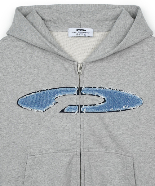 FDR（エフディーアール）の「Disk Logo Denim Applique Zip-Up M.Gray（パーカー・レディース・その他・L/S/M）」の19枚目の写真