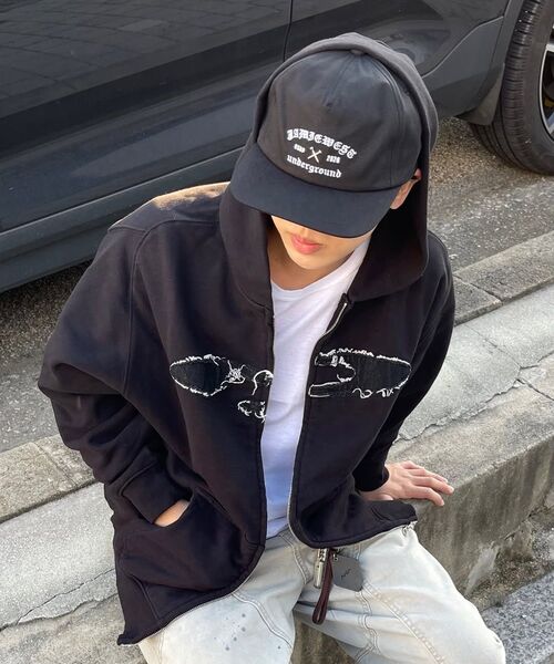 FDR（エフディーアール）の「Disk Logo Denim Applique Zip-Up M.Gray（パーカー・レディース・その他・L/S/M）」の13枚目の写真