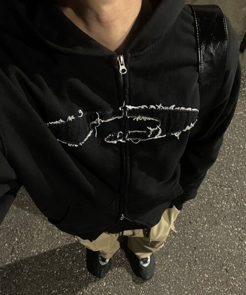 FDR（エフディーアール）の「Disk Logo Denim Applique Zip-Up M.Gray（パーカー・レディース・その他・L/S/M）」の14枚目の写真