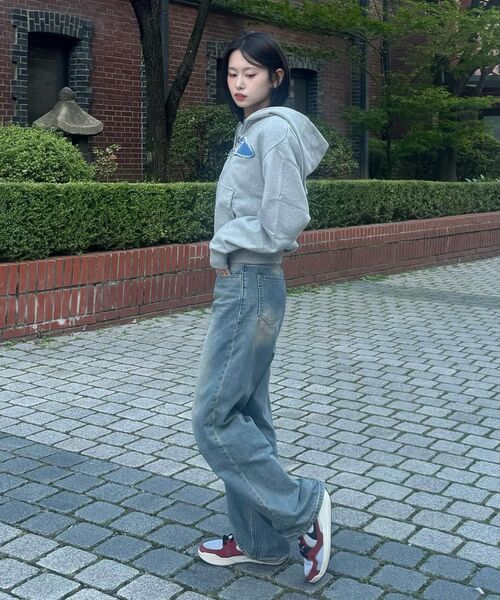 FDR（エフディーアール）の「Disk Logo Denim Applique Zip-Up M.Gray（パーカー・レディース・その他・L/S/M）」の11枚目の写真