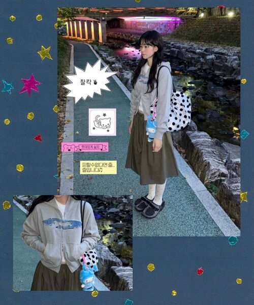 FDR（エフディーアール）の「Disk Logo Denim Applique Zip-Up M.Gray（パーカー・レディース・その他・L/S/M）」の12枚目の写真