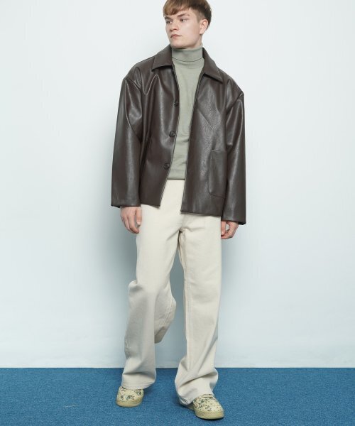 THE-ABON(エイボン)の「M490 hit cotton wide pants natual(その他パンツ・メンズ・その他・S/L/M)」の1枚目の写真