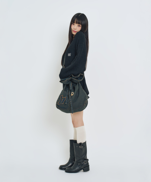 LMR(エルエムアール)の「パッチワークヴィンテージデニムクロスバッグBLUE(メッセンジャーバッグ・レディース・ブルー・FREE)」の3枚目の写真