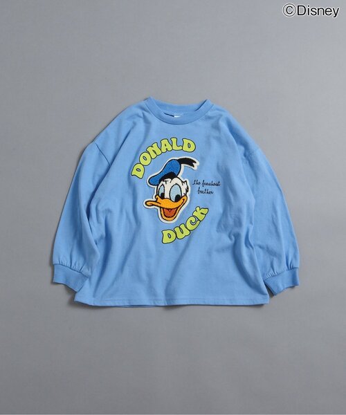 Disney（ディズニー）の「WEB限定 ディズニーフレンズサガラモチーフTシャツ（Tシャツ/カットソー・キッズ・グリーン/ピンク/ネイビー/オフホワイト/サックスブルー・80/90/100/110/120/130/140）」の4枚目の写真