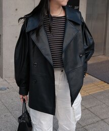 CAPRICIEUX LE'MAGE | 【サイズ展開あり】レザーミドルコート(その他アウター)