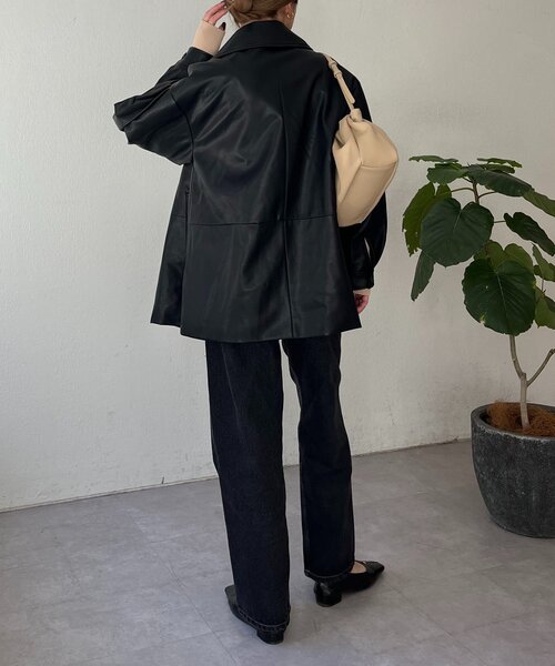 【セール】【サイズ展開あり】レザーミドルコート(その他アウター)|CAPRICIEUX LE'MAGE(カプリシューレマージュ)