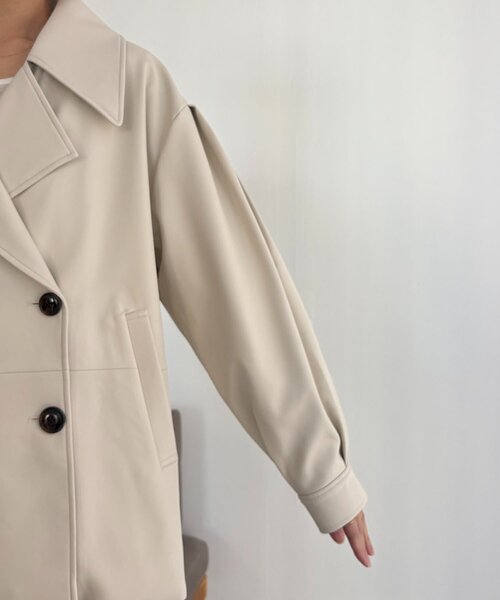 【セール】【サイズ展開あり】レザーミドルコート(その他アウター)|CAPRICIEUX LE'MAGE(カプリシューレマージュ)