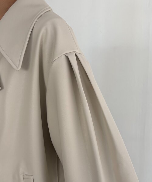 【セール】【サイズ展開あり】レザーミドルコート(その他アウター)|CAPRICIEUX LE'MAGE(カプリシューレマージュ)