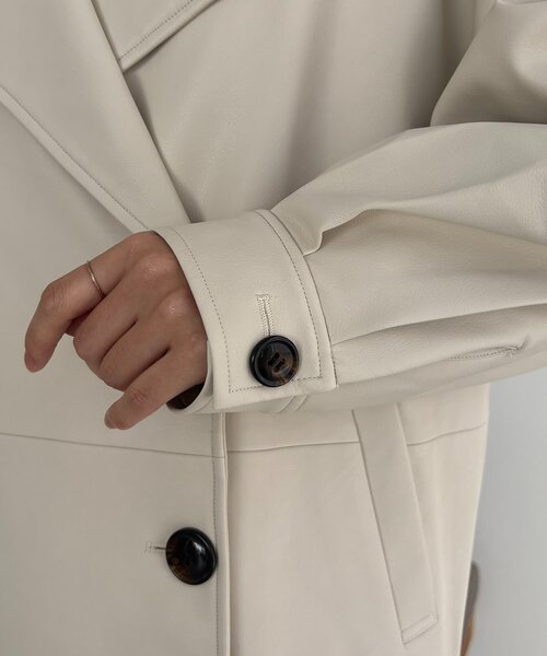 【セール】【サイズ展開あり】レザーミドルコート(その他アウター)|CAPRICIEUX LE'MAGE(カプリシューレマージュ)