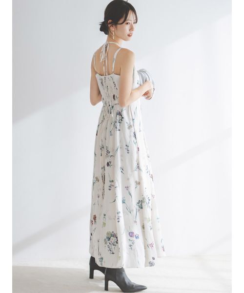 SNIDEL（スナイデル）の「カーデセットフローラルプリントキャミワンピース（ワンピース・レディース・アイボリー/ピンク/ネイビー・1/0）」の10枚目の写真