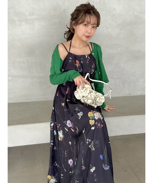 SNIDEL（スナイデル）の「カーデセットフローラルプリントキャミワンピース（ワンピース・レディース・アイボリー/ピンク/ネイビー・1/0）」の13枚目の写真