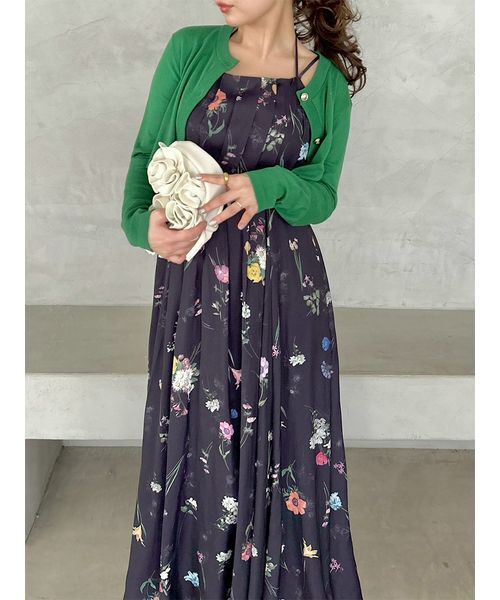 SNIDEL（スナイデル）の「カーデセットフローラルプリントキャミワンピース（ワンピース・レディース・アイボリー/ピンク/ネイビー・1/0）」の15枚目の写真