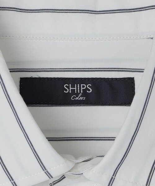 SHIPS Colors(シップス カラーズ)の「SHIPS Colors:ストライプ リラックスフィット シャツ◇(シャツ/ブラウス・メンズ・ベージュ/ライトホワイト/ブルー・MEDIUM/X-LARGE/LARGE)」の11枚目の写真