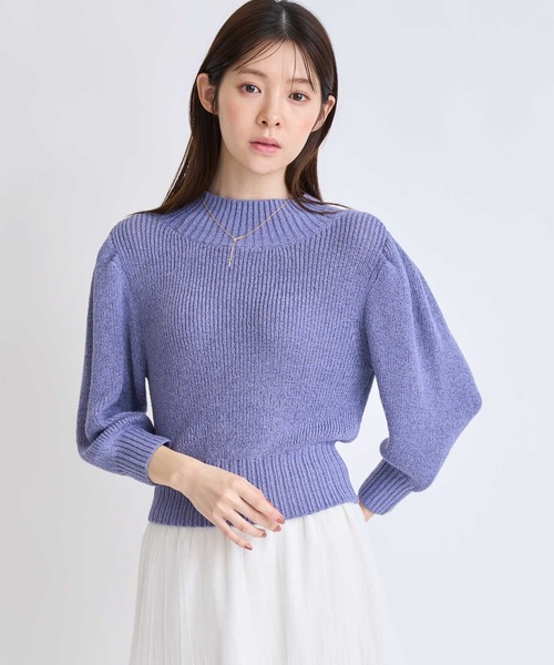 NOELA（ノエラ）の「パフスリーブラメニット（ニット/セーター・レディース・オフホワイト/ピンク/ブルー・フリー）」の2枚目の写真