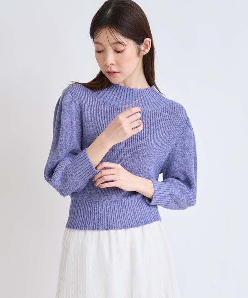 NOELA（ノエラ）の「パフスリーブラメニット（ニット/セーター・レディース・オフホワイト/ピンク/ブルー・フリー）」の5枚目の写真