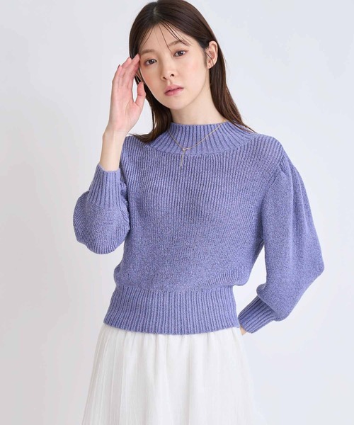 NOELA（ノエラ）の「パフスリーブラメニット（ニット/セーター・レディース・オフホワイト/ピンク/ブルー・フリー）」の6枚目の写真