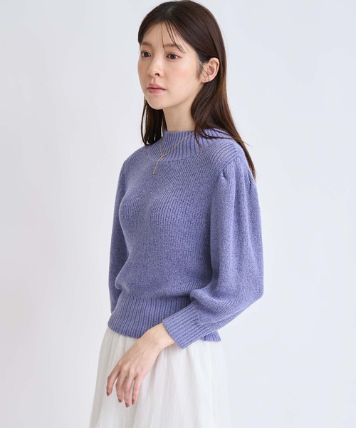 NOELA（ノエラ）の「パフスリーブラメニット（ニット/セーター・レディース・オフホワイト/ピンク/ブルー・フリー）」の7枚目の写真