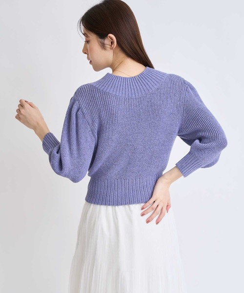 NOELA（ノエラ）の「パフスリーブラメニット（ニット/セーター・レディース・オフホワイト/ピンク/ブルー・フリー）」の8枚目の写真