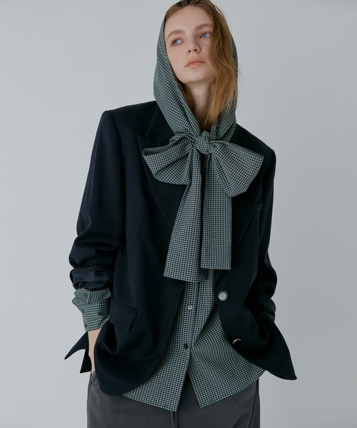 LE CIEL BLEU（ルシェルブルー）の「オーバーサイスジャケット / Oversized Jacket（テーラードジャケット・レディース・ネイビー/ブラック・34/36）」の2枚目の写真