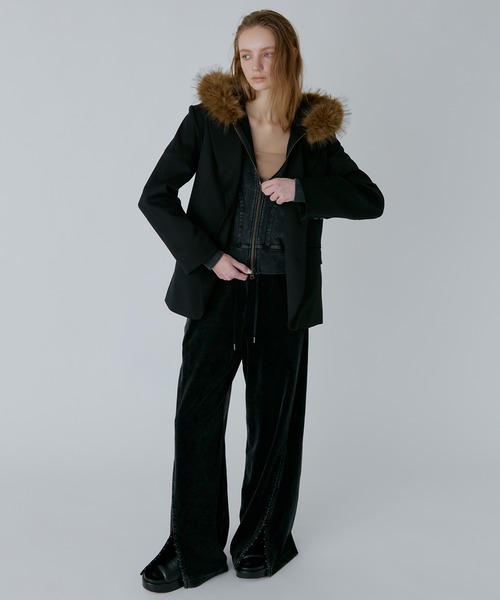 LE CIEL BLEU（ルシェルブルー）の「オーバーサイスジャケット / Oversized Jacket（テーラードジャケット・レディース・ネイビー/ブラック・34/36）」の3枚目の写真