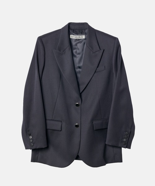 LE CIEL BLEU（ルシェルブルー）の「オーバーサイスジャケット / Oversized Jacket（テーラードジャケット・レディース・ネイビー/ブラック・34/36）」の11枚目の写真
