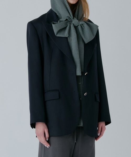 LE CIEL BLEU（ルシェルブルー）の「オーバーサイスジャケット / Oversized Jacket（テーラードジャケット・レディース・ネイビー/ブラック・34/36）」の8枚目の写真