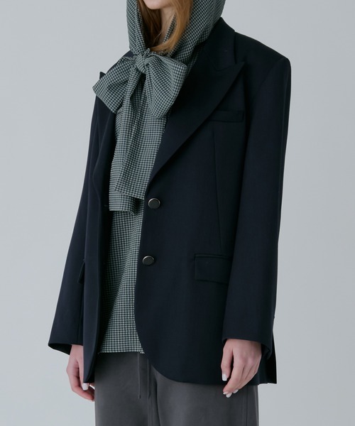 LE CIEL BLEU（ルシェルブルー）の「オーバーサイスジャケット / Oversized Jacket（テーラードジャケット・レディース・ネイビー/ブラック・34/36）」の7枚目の写真