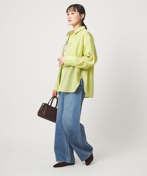 green label relaxing（グリーンレーベルリラクシング）の「［size SHORTあり］ミルフィーユデイリーシャツ（シャツ/ブラウス・レディース・オフホワイト/ブラック/ライトピンク/イエロー・FREE/SHORT）」の16枚目の写真