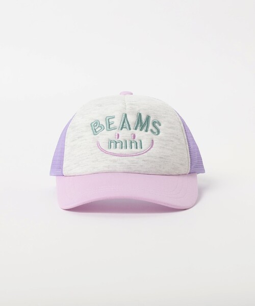 BEAMS mini(ビームスミニ)の「スマイル メッシュ キャップ 2026SS(キャップ・キッズ・イエロー系その他4/パープル系その他4/レッド/ピンク・ONE SIZE)」の8枚目の写真