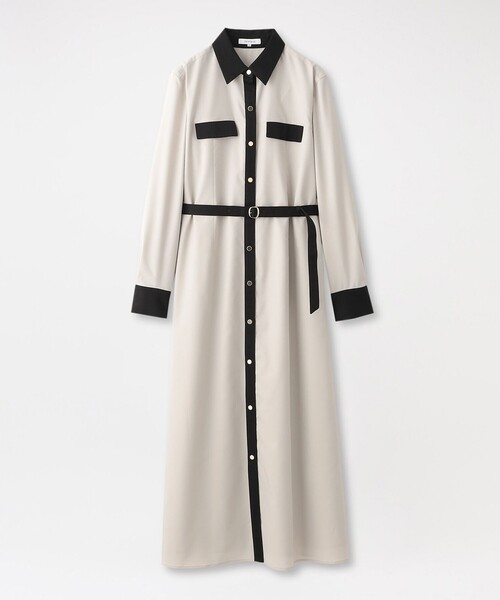 LOVELESS(ラブレス)の「【26SS WEB先行予約】バイカラーワンピース(シャツワンピース・レディース・ベージュ系その他2/ブルー系その他7・38/36/34)」の2枚目の写真
