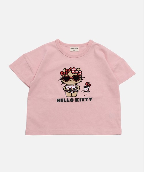 sanrio（サンリオ）の「〈サンリオ〉ハローキティ/半袖Tシャツ（Tシャツ/カットソー・キッズ・チャコール/ブラック/スモークピンク/クリーム・100cm/110cm/120cm/130cm/140cm/150cm/160cm）」の4枚目の写真